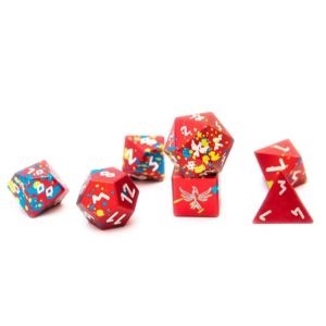 precision aluminum dice, polyhedral set of 7 for dungeons and dragons in Barbarians Rage