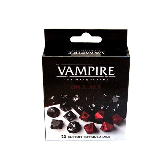 Vampire the Masquerade DnD and tabletop RPG dice