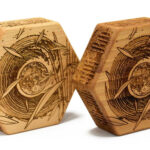 Bamboo and maple Earth day Hex Chests